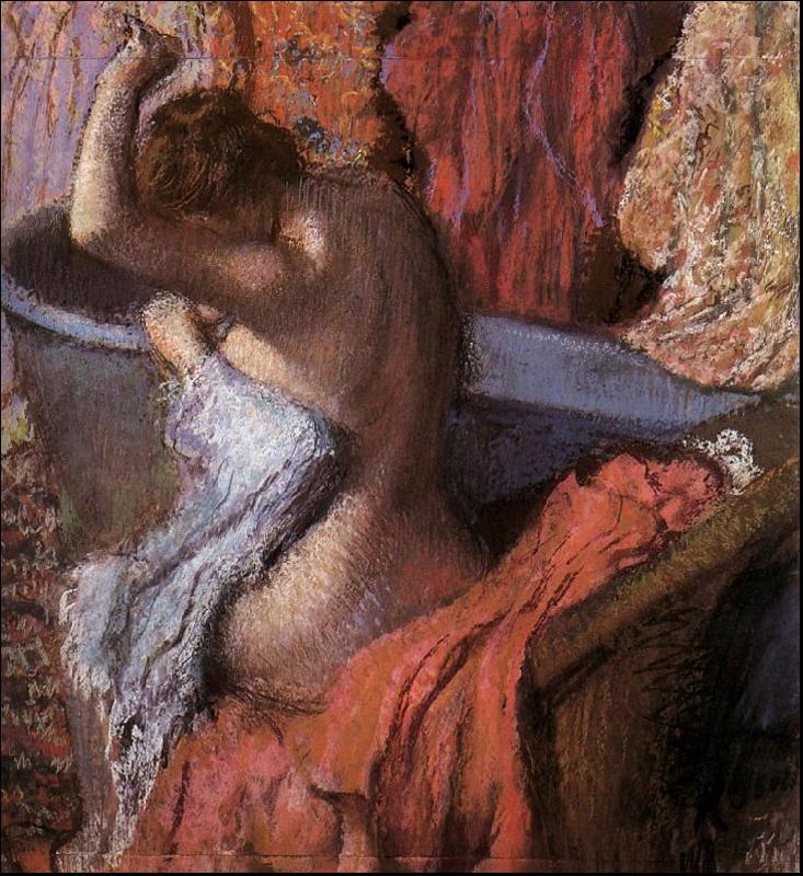 Edgar Degas Seated Bather Drying Herself oil painting picture